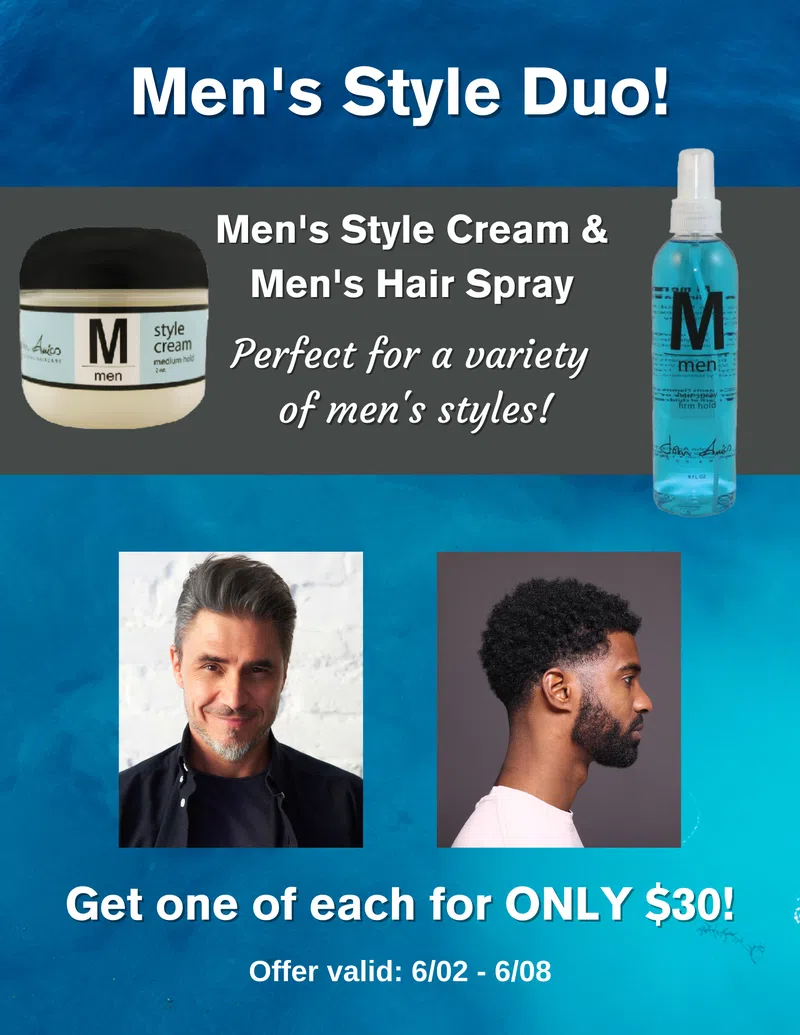 One week only: Men's Style Duo (Style Cream & Hair Spray) | Professional  Stylist Salon Grade Products - John Amico