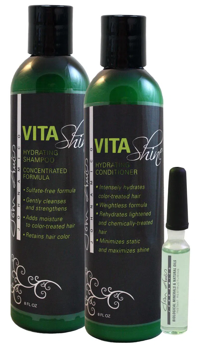 VITASHINE KIT - Shampoo & Conditioner with Italian Minerali Oil Treatment Professional Stylist Salon Products - John Amico